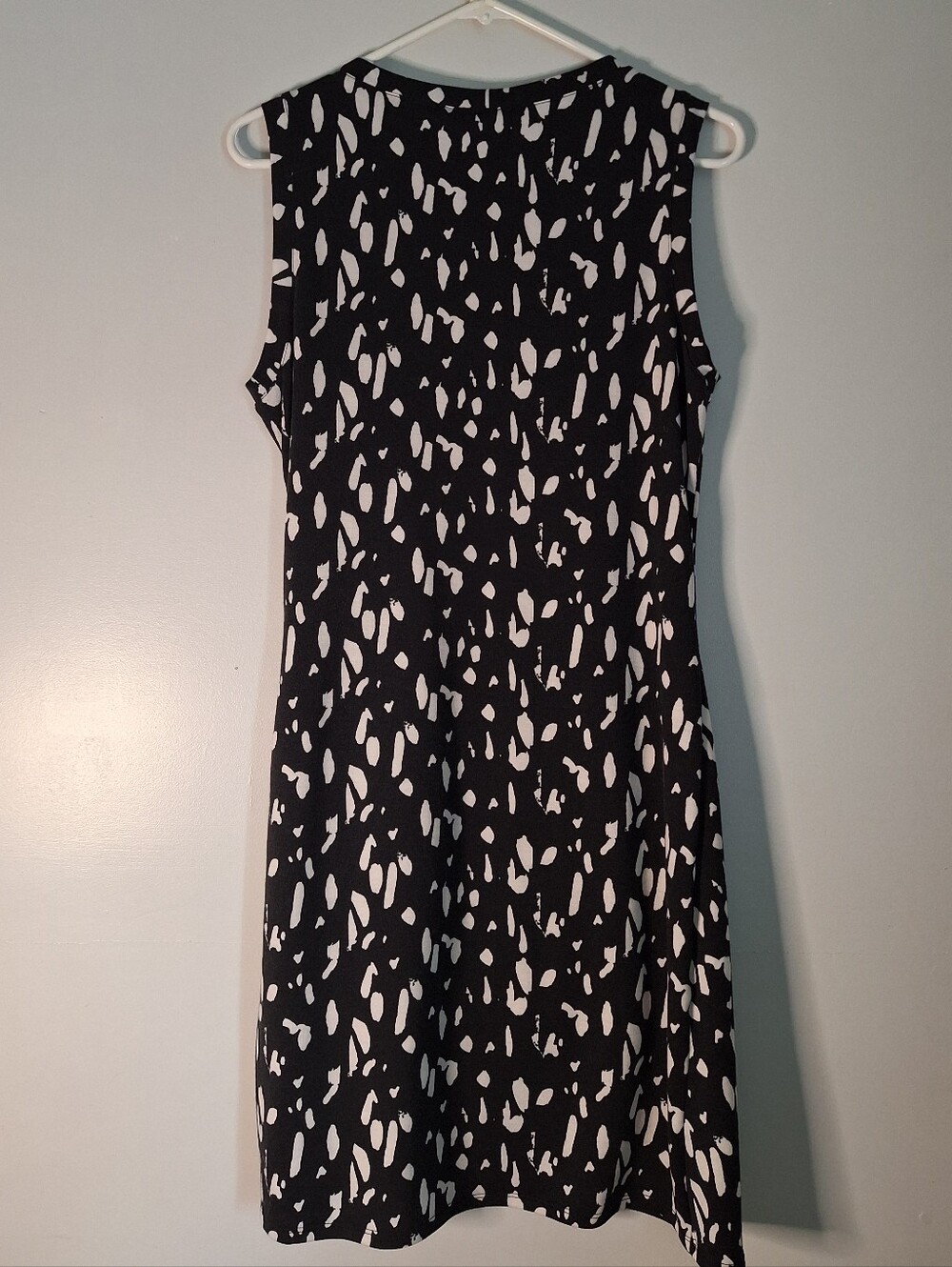 Nine West Black and White Sleeveless Printed Sheath Dress NWT - Picture 3 of 3